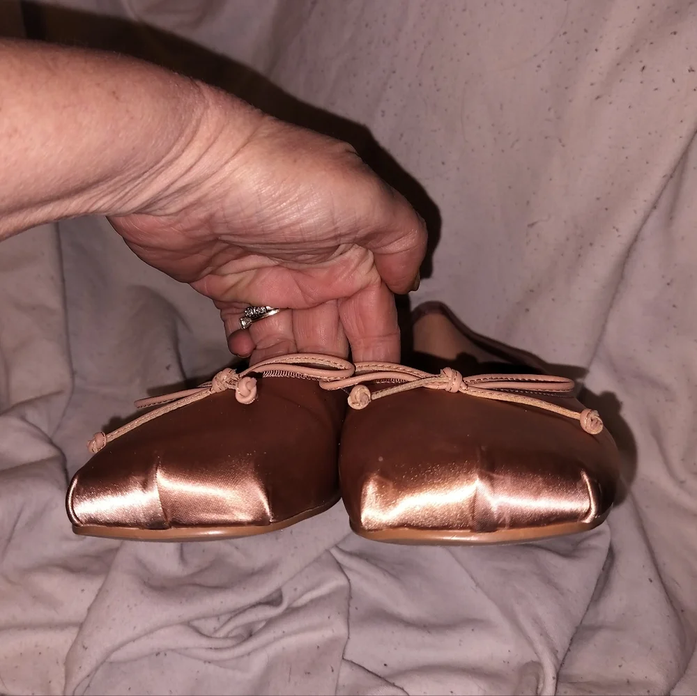 Jeffrey Campbell x Anthropologie Tutu Blush satin ballet flats. Sz 11 - Picture 5 of 9